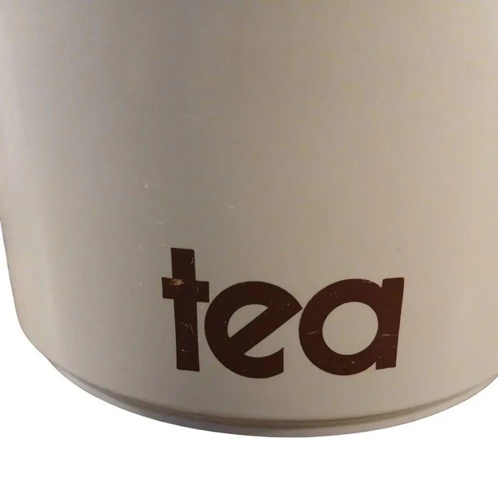 Vtg Sterilite 70's Canister's Flour Tea Brown Tan Plastic Lidded‎ Top 7